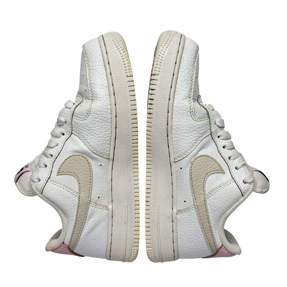 Nike Women 6 White Air Force 1 Low Tumbled Leather Sneakers HF9992-100 - Picture 10 of 14